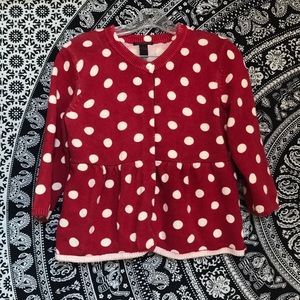 Vintage Lucky Brand polka dot baby doll peplum